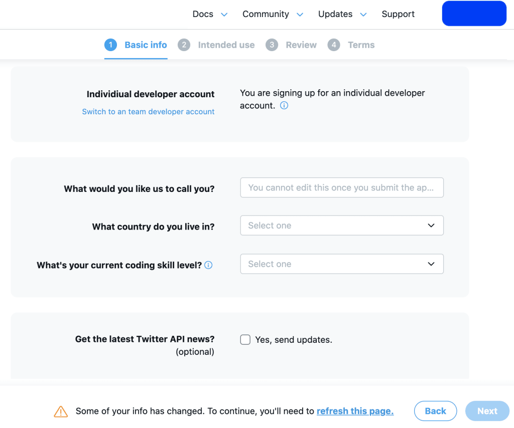 いまさらですが、TwitterのAPI利用申請をしてみた(申請編)